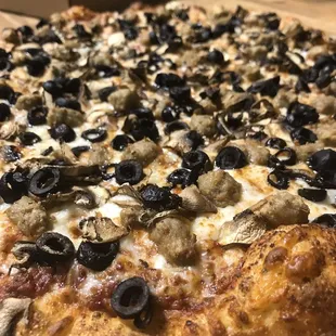 Italian sausage and black olives