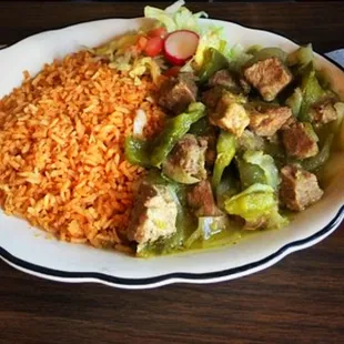 a plate of mexican food
