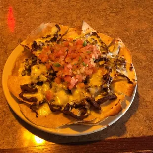 Special order Nachos with Steak!