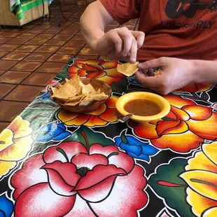 Salsa and chips on the house!!