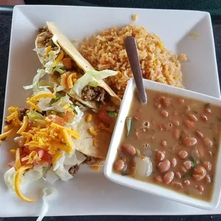 Beef taco lunch special