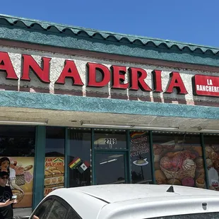 a car parked outside