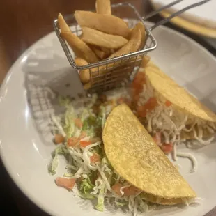 Any 2 Items (one beef and one cheese taco) my son didn&apos;t care for the cheese taco bc he thought it would be melted more.