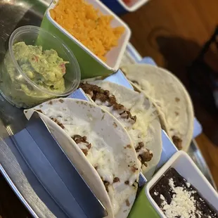 a platter of mexican food