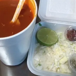 Posole and fixings