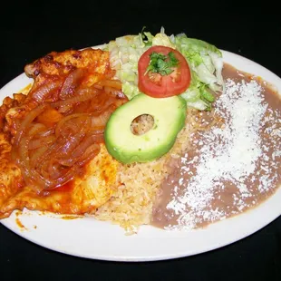 pechuga de pollo en adobo//marinated chicken breast $10.00