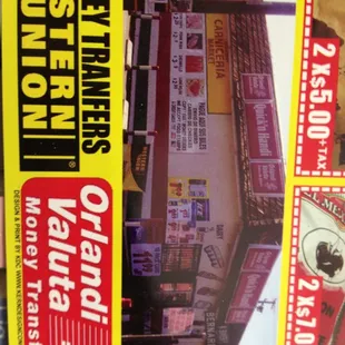 the front of the store