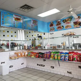 the inside of a restaurant