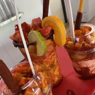 two glasses of drink