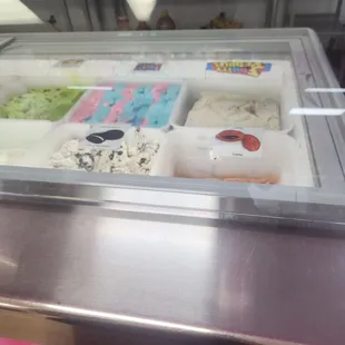 a display of ice cream