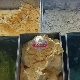 a variety of ice creams