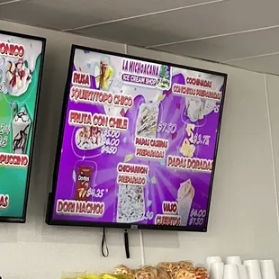 a variety of food items