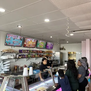 customers at the counter