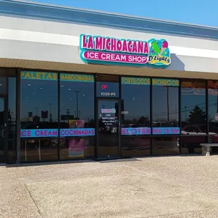 the front of the restaurant