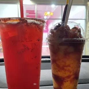 Hibiscus/Jamaica with champs and Mangonada