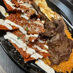 Chilaquiles con carne!