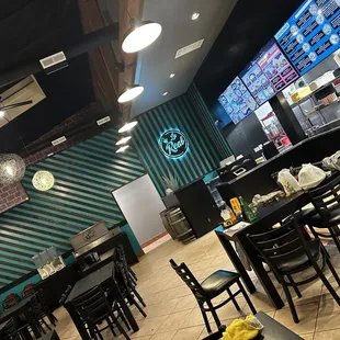 the interior of the restaurant