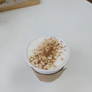 a cup of cappuccino