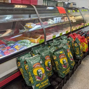 Meat counter.