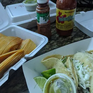 a variety of mexican food