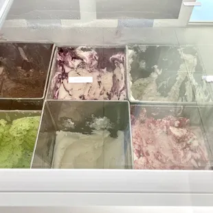 a variety of ice creams