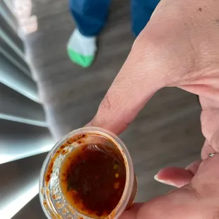 Hot sauce...more like hot oil