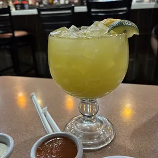 Pineapple margarita on the rocks