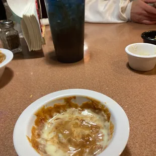 a plate of food on a table