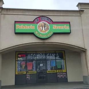 the front of the restaurant