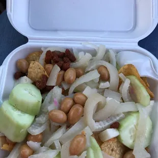 a container of food