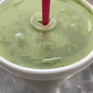 Fresh green veggie juice !