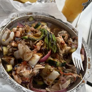 Plato mixto con callo de hacha