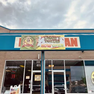  the front of the restaurant