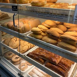 a variety of breads and pastries