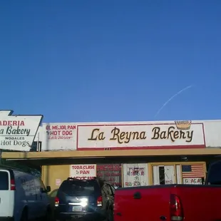 cars parked in front of the store