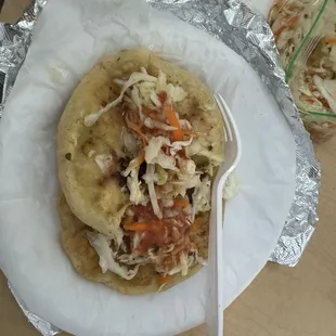 Pupusas w/ Curtido &amp; Salsa