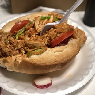 Pan con pollo