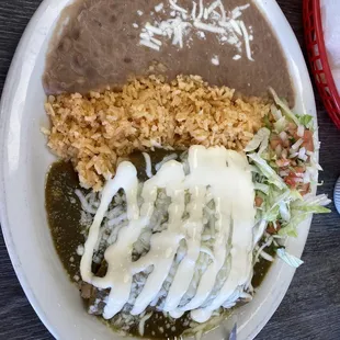 Enchiladas verdes de pollo