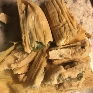 a plate of tamales