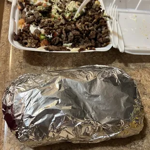 Burrito as big as the box!