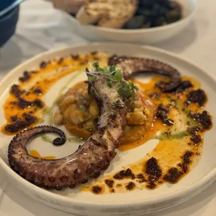 Octopus with cannellini purée and Calabrian chilli paste