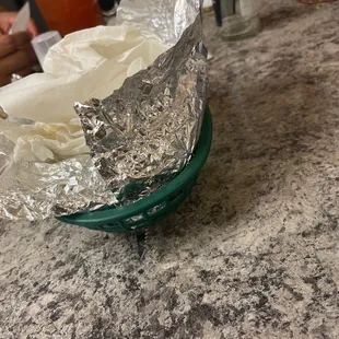 a plate of food on a table