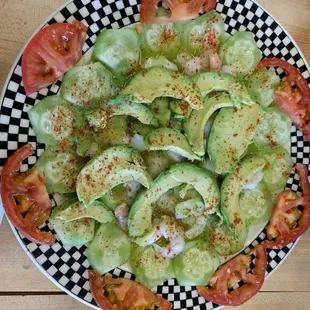 Shrimps in the spiciest lime(?) sauce ever. Delicious!