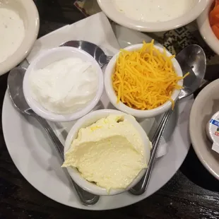 a variety of food items