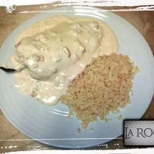 Chile relleno en crema!