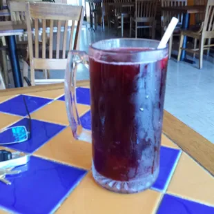 Agua de Jamaica super size $3.00