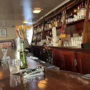 a woman sitting at a bar
