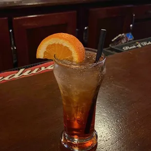 a drink on a bar