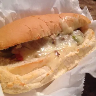 It's the steak and cheese. I'm not sure about you guys but this sub feels half empty