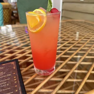 Homemade lemonade with mint. Yum!